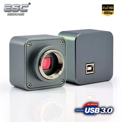 Digital Microscope Camera USB 3.0 HD 5MP C-Mount Eyepiece Adapter Leica Zeiss • $219