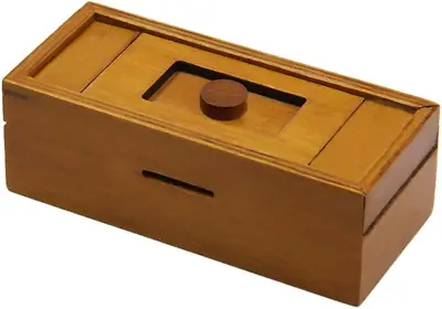 Genius Japanese Secret Puzzle Box Brainteaser Money Holder Storage Compartment • $15.20