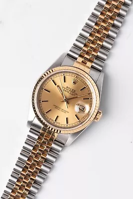 1988 Rolex Datejust Champagne Men's Watch - 16233 • $5500