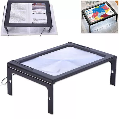 £8.45 • Buy Large Magnifying Glass Hands Free With LED Light Magnifier Giant Reading Sewing