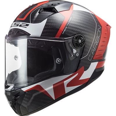 £218 • Buy Ls2 Ff805 Thunder Carbon Fibre Full Face Motorcycle Crash Helmet Racing 1 Red