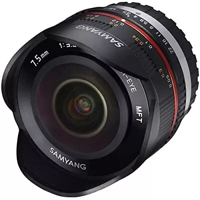 SAMYANG Single Focus Fisheye Lens 7.5mm F3.5 Micro Four Thirds Black 1230109101 • $302.99