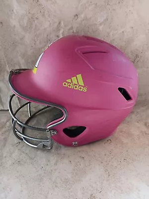 Adidas Destiny Softball Batting Helmet 6 3/8  To 7 5/8  Adjustable Matte Pink • $18.99