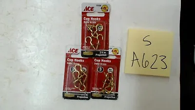 51529 Ace Cup Hooks Solid Brass 3/4 Inch • $8.50