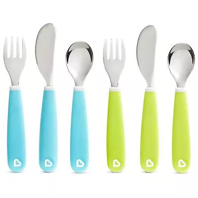 Munchkin Splash Toddler Fork Knife Spoon Utensil Set 6 Pack • $12.94