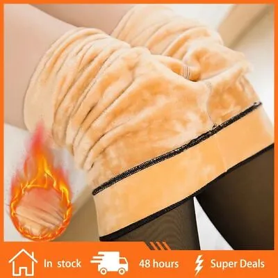 Winter Sherpa Fleece Lined Leggings Slim Thermal Warm Pants Stretchy Thick Women • $9.59