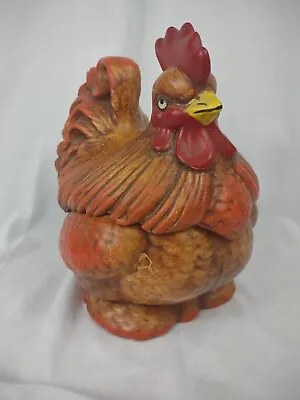 Vintage California Originals Pottery Rooster Chicken Cookie Jar Canister 1127 • $39.99