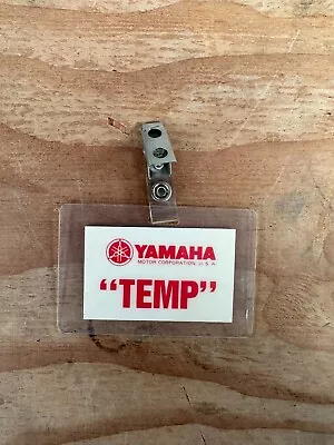 Vintage Yamaha Motor Corporation USA  TEMP  Name Tag Badge Employee Card • $9.99