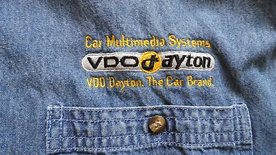 VDO Dayton Car Multimedia Systems Promotional Collectable Denim Shirt XL RARE • £10
