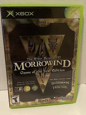 Elder Scrolls III Morrowind Game Of The Year Edition (Xbox Bethesda) NO MANUAL • $14.97