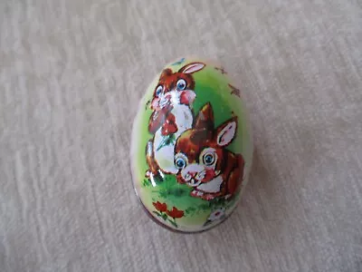 Vintage Murray Allen Tin Lithograph Easter Egg Candy Container • $6