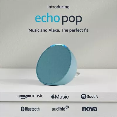 AU Version | Amazon Echo Pop | Full Sound Compact Smart Speaker With Alexa Teal • $63