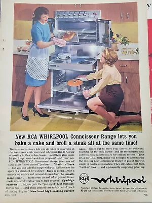 1963 RCA Whirlpool Connoisseur Stainless Steel Oven Range Vintage Kitchen Ad • $9.99