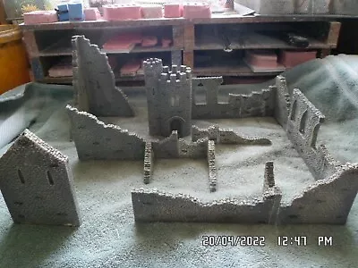 £32.99 • Buy 00 Gauge Castle Tower Ruins Train Set Scenery Layout GREY MULTI