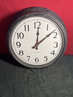 Vintage IBM School Wall Clock Patent Date July 22 1919 Style 15-42 • $165