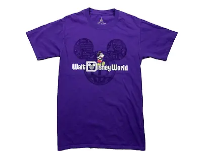 Walt Disney World Mickey Mouse Purple T Shirt Small Cartoon Character • £13.51