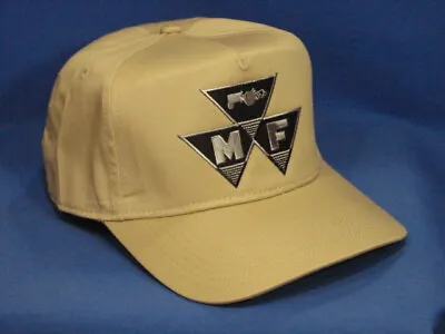 Massey Ferguson Tractor Solid Back Hat - Khaki - Snapback - Triangle Logo • $25