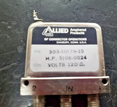 $5 • Buy Allied Amphenol Coax Switch / Relay HP 3106-0024 Tested 12VDC (see Plots) Parts