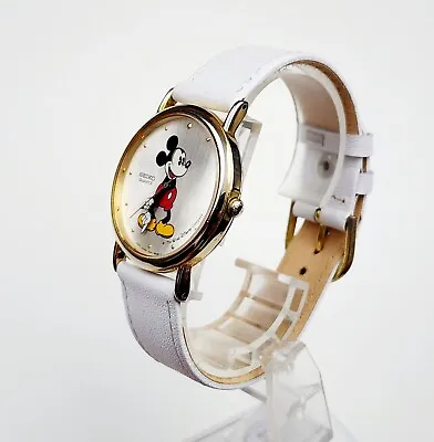 Men's Vintage 1992 DISNEY Watch SEIKO  Mickey Mouse  7N01-8A19. MOP Dial • $125.99