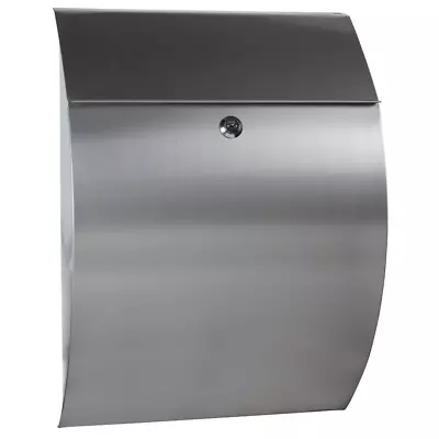 Unbranded Locking Mailbox 18  Weatherproof Stainless Steel Outdoor W/ 3-Keys • $9.95