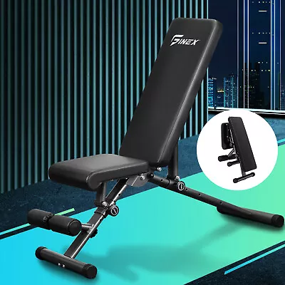 Finex Weight Bench FID Bench Press Fitness Flat Incline Decline Sit Up Gym • $159.90