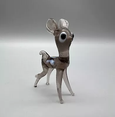 Art Glass Miniature Animal Deer Doe Figurine • $19.99