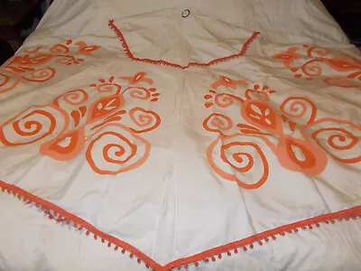 2 AVL Treasure Garden SUNBRELLA Orange Scroll Replacement Umbrella Canopy 9ft • $84.88