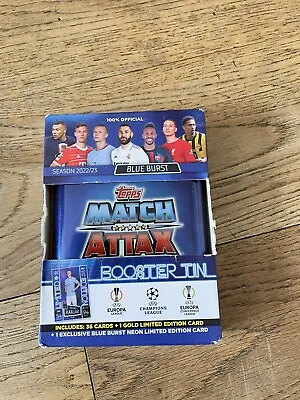 Blue Burst Haaland Booster Mini Tin - Match Attax 2022/23 22 / 23 New & Sealed • £10