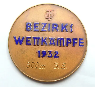 GERMANY 1932 OLYMPIC GAMES BERLIN TD Bezirkswettkämpfe 800m SPORT MEDAL ATHLETIC • £40.95