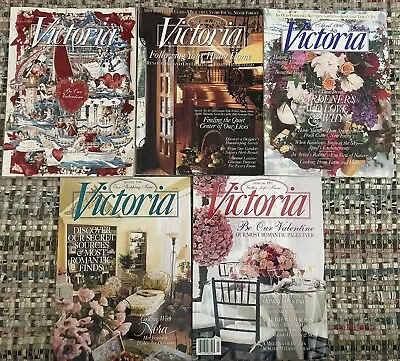 5 Vintage Victoria Romantic Home Magazines 1995-1997 • $28
