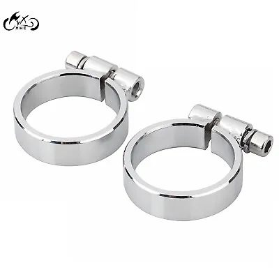 Chrome Aircraft Style Exhaust Clamps For Harley Ironhead Sportster XL 1957-1984 • $22.78