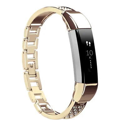 StrapsCo Replacement Stainless Steel Bangle Watch Band Strap For Fitbit Alta HR • $68.72