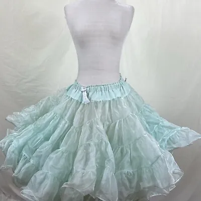 Square Dance Petticoat Mint Green Partners Please Malco Modes #567 Altered Waist • $89
