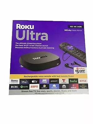 Roku Ultra 4k/HDR /Dolby Vision Streaming Device And Roku Voice Remote • $58