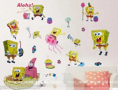 £5.99 • Buy SpongeBob SqaurePants Wall Stickers Nursery Childs Kids Room Decor Art Decals