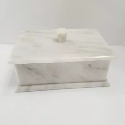 Keepsake White Marble Box W/lid Home Decor  • $55