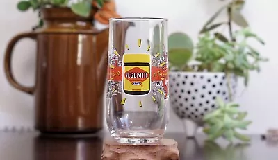 Vintage Kraft Vegemite Glass Tumbler The Future Is As Bright As Bright Can Be • $10