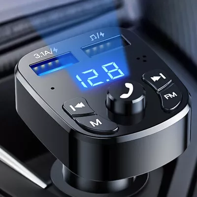 Wireless Bluetooth Car FM Transmitter Handsfree Kit MP3 Player Adapter Charger G • $11.91