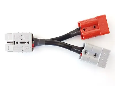 $19.95 • Buy Anderson Style Plug Red/Grey Double Adaptor 12v 50amp 6mm **TRACKING INCLUDED**