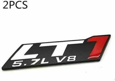 $13.99 • Buy 2x New Metal LT 1 5.7L V8 Emblem Engine Hood Decal Trim Badge Chevy