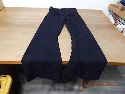 VINTAGE US Navy Sailor Button Front Wool Uniform Flare Pants Trousers Mens  SP38 • $49.99