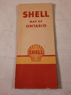 Vtg Shell Road Map Map Of Ontario Canada  • $12