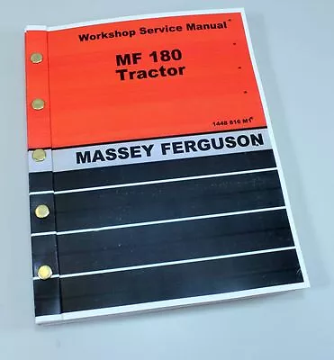 Massey Ferguson 180 Tractor Service Repair Shop Manual Technical Workshop Mf180 • $56.97