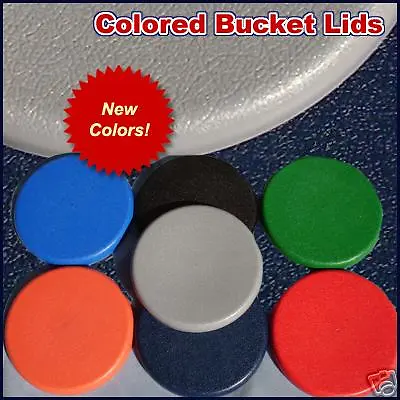 COLORED PLASTIC BUCKET LID 5/ 6 Gallon SEAT Or STORAGE • $9.95