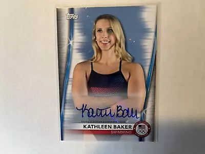 2020-2021 Topps Olympics Kathleen Baker Base Autograph • $8