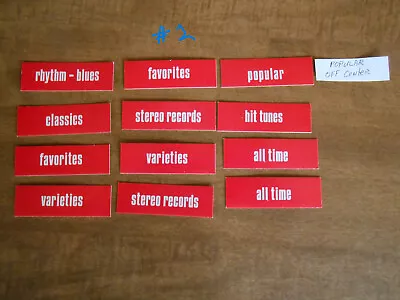 AMI Continental Jukebox Title Headings Set Of 12 #2 • $9.95