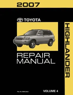 2007 Toyota Highlander Shop Service Repair Manual Volume 4 Only • $75.93