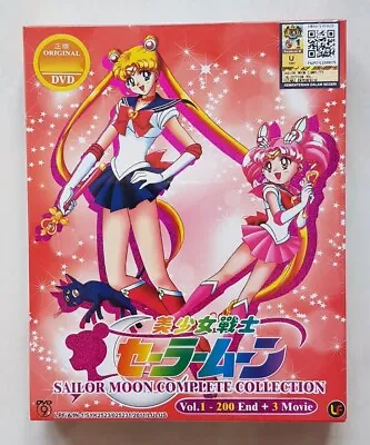 $41.31 • Buy Anime DVD Sailor Moon COMPLETE COLLECTION Vol. 1-200 End + 3 Movies ALL REGION