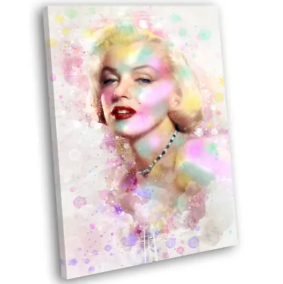 £16.99 • Buy Marilyn Monroe Abstract Watercolour Canvas Print Framed Iconic Art Picture
