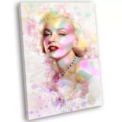 £16.99 • Buy Marilyn Monroe Abstract Watercolour Canvas Print Framed Iconic Art Picture
